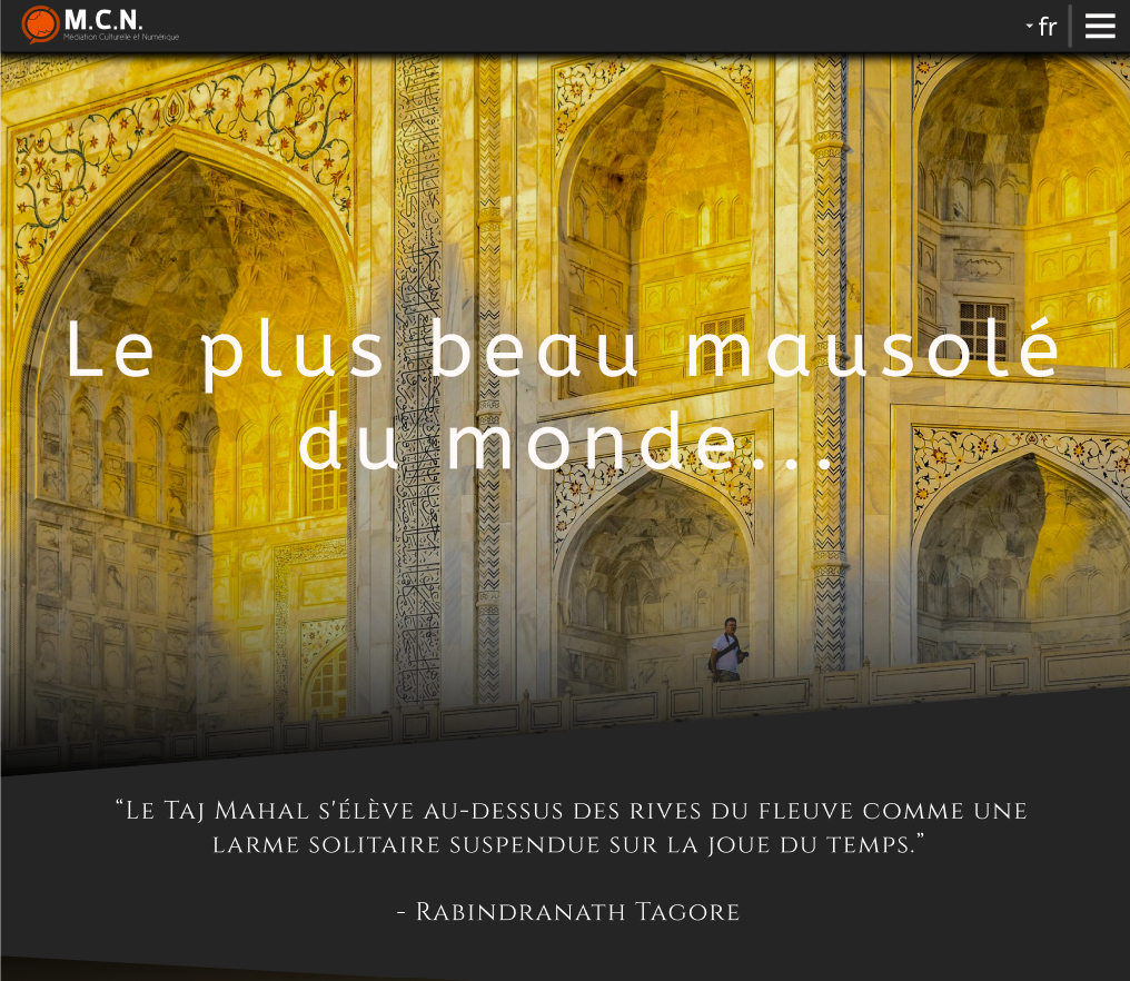 Haut de la page d'accueil